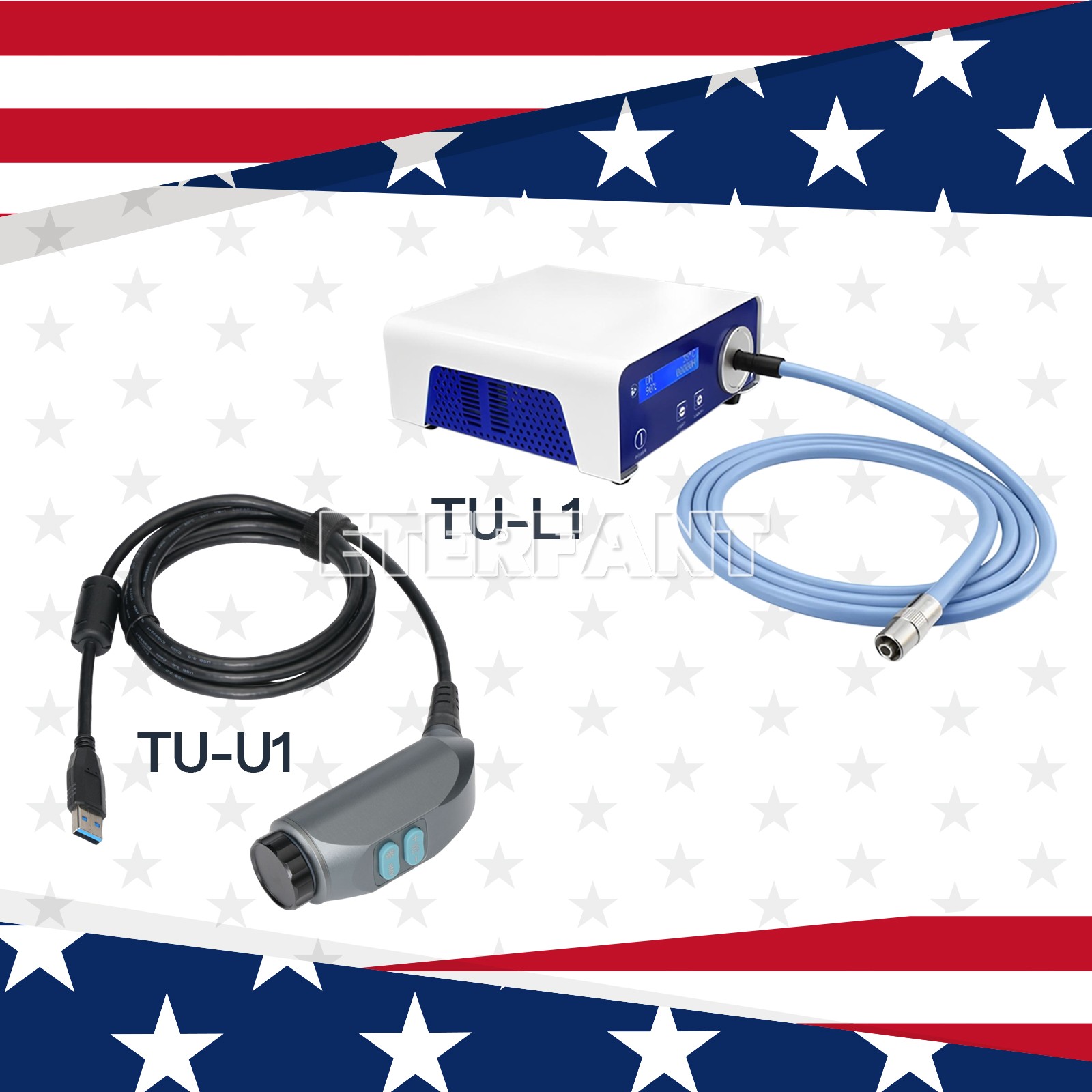 Portable Full HD Medical Endoscope Camera/Laparoscopic 80W LED Cold Light Source