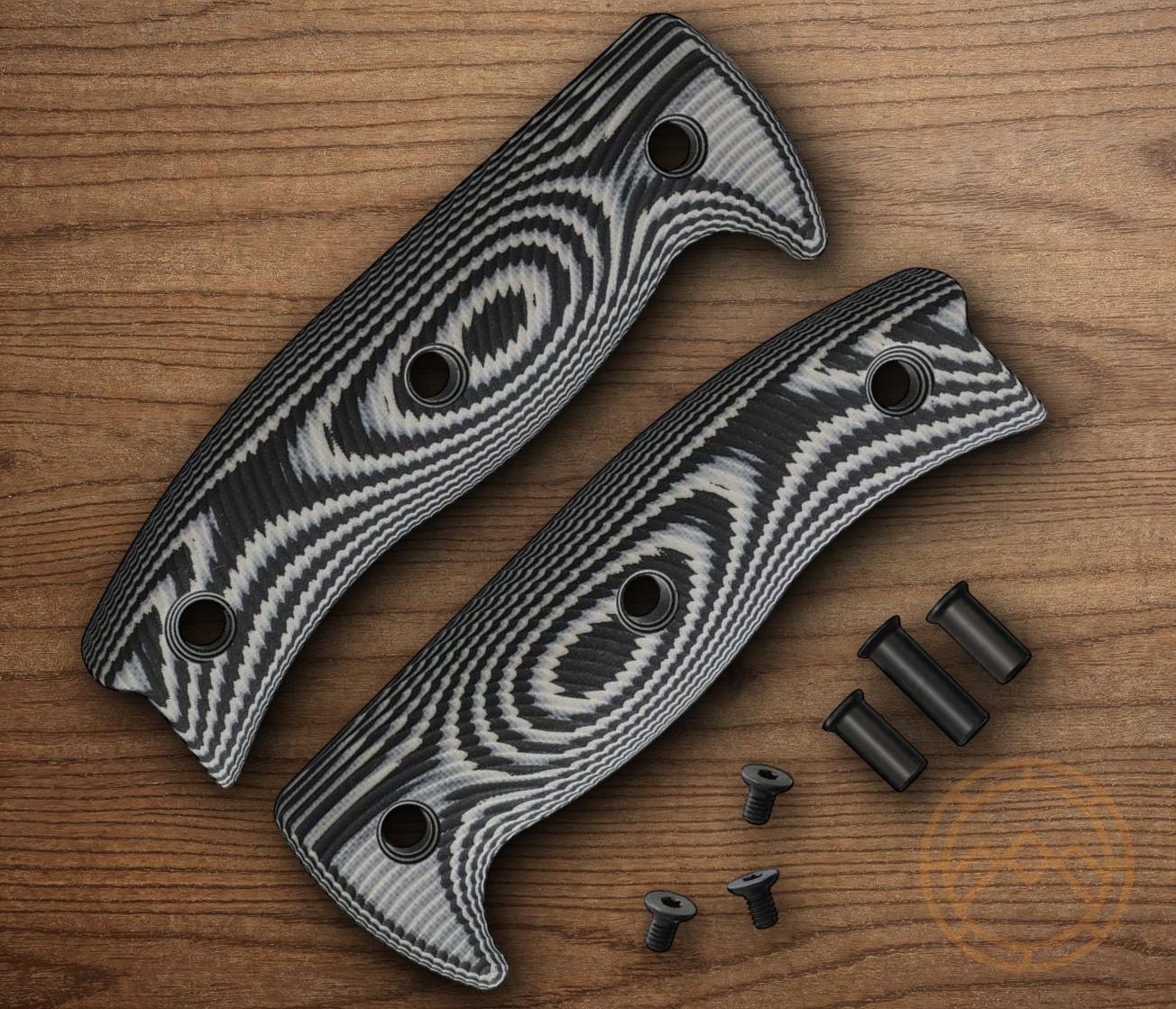 ESEE Handle For ESEE 5 Knife Black And Gray Hardware Included G10 Construction