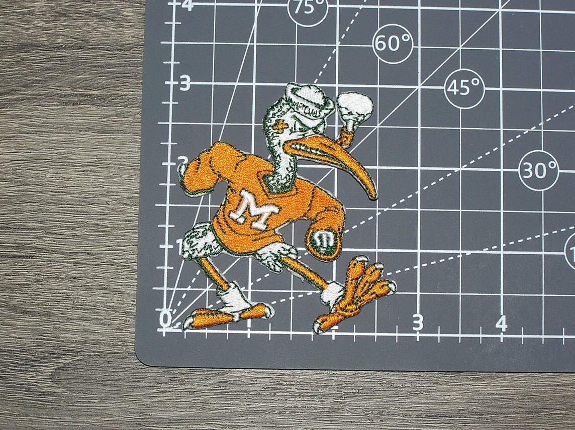 University of Miami Hurricanes Sebastian Embroidered Iron On Patch 2.75" x 3"