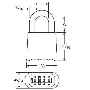 Sesamee 436 Padlock, CCL Sesamee Box Pack (6-Pack)
