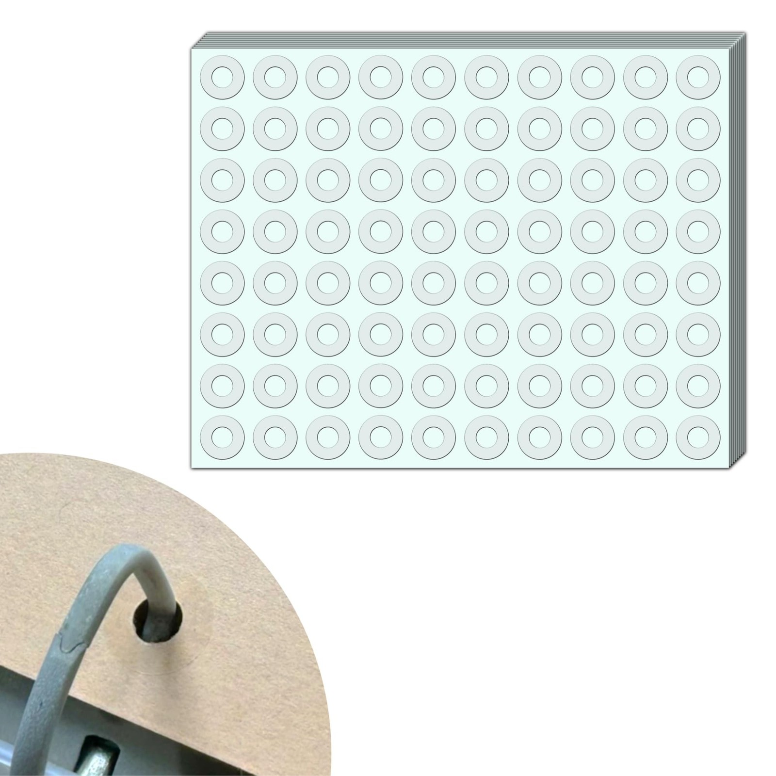 3200 Pieces - Clear Hole Punch Reinforcement Stickers, Paper Binder Protector...