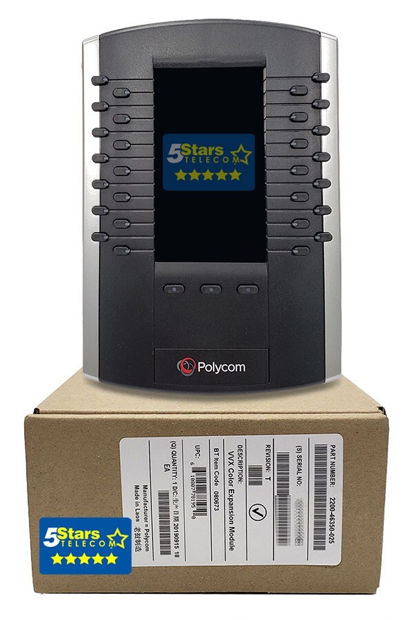 Polycom VVX Color Expansion Module (2200-46350-025) Brand New, 1 Year Warranty