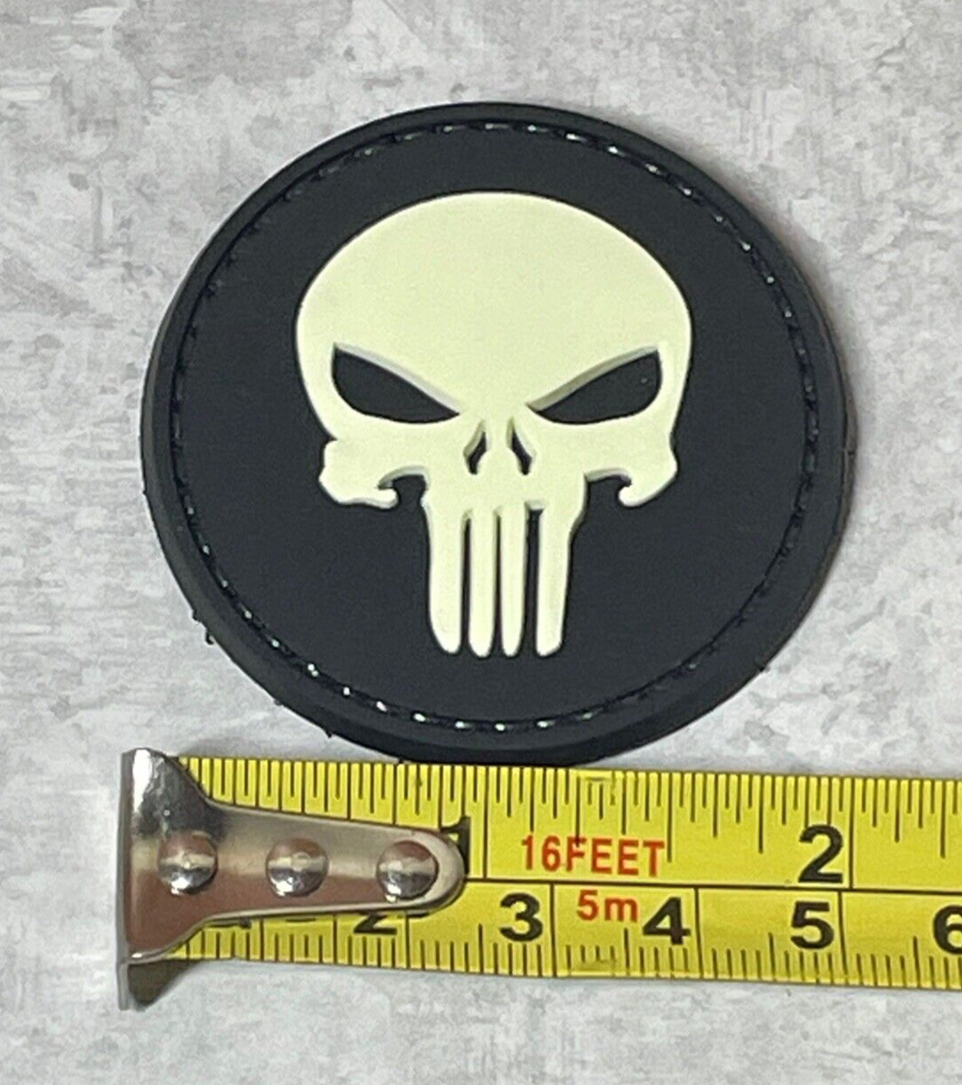 Punisher Skull Patch PVC Glow in the Dark Tactical Morale Rubber PVC Patch