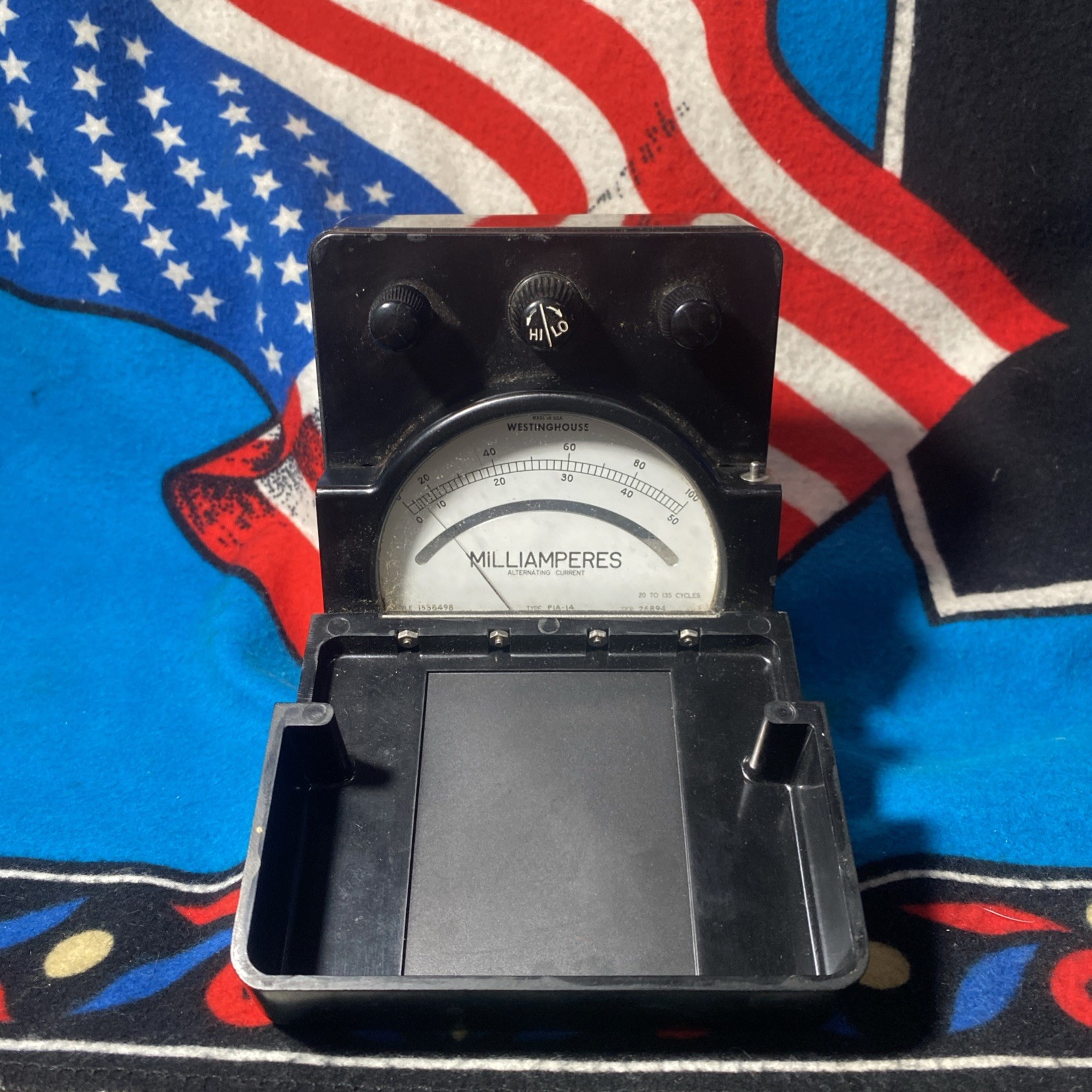Vintage PIA-14 Direct Current Westinghouse Milliamperes Series 26894 W Cover