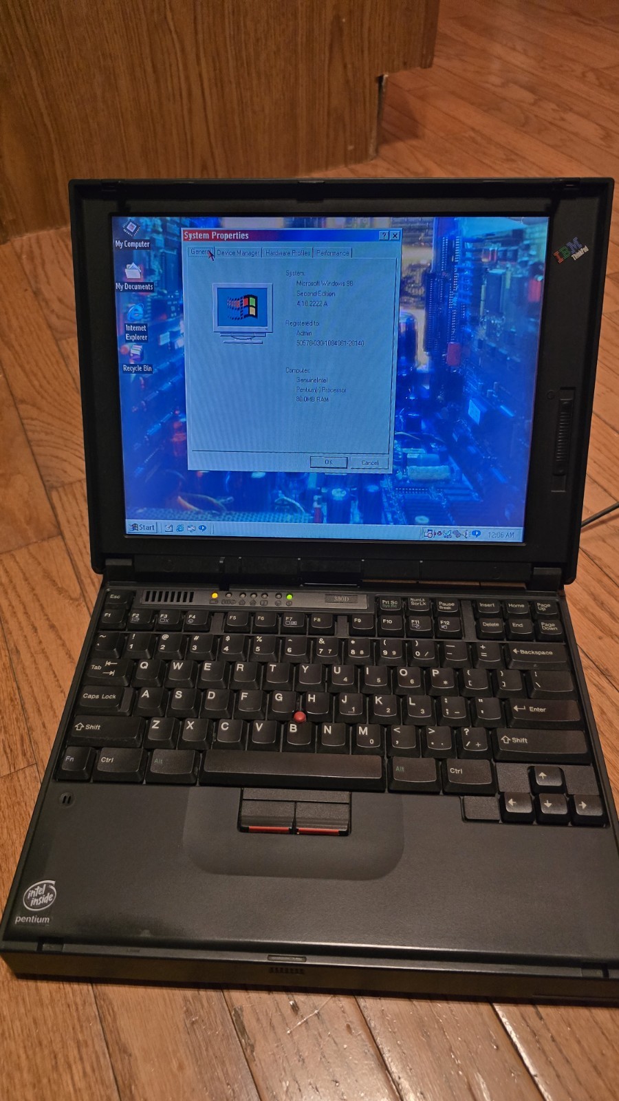 IBM ThinkPad 380D Working With Max 80MB RAM