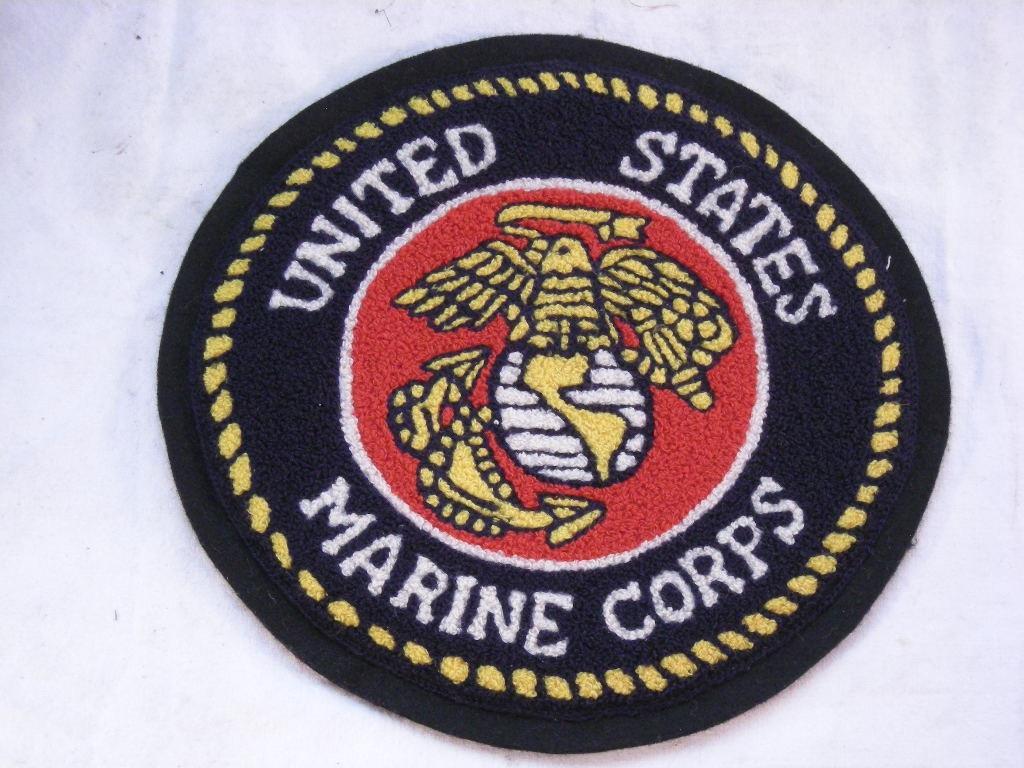 INTRICATE WOVEN WOOL U.S. MARINE CORPS SEW ON PATCH