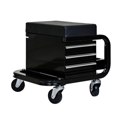 Heavy Duty Workshop Bench - Rolling Bench with Swivel Wheels Mechanic Tool Box