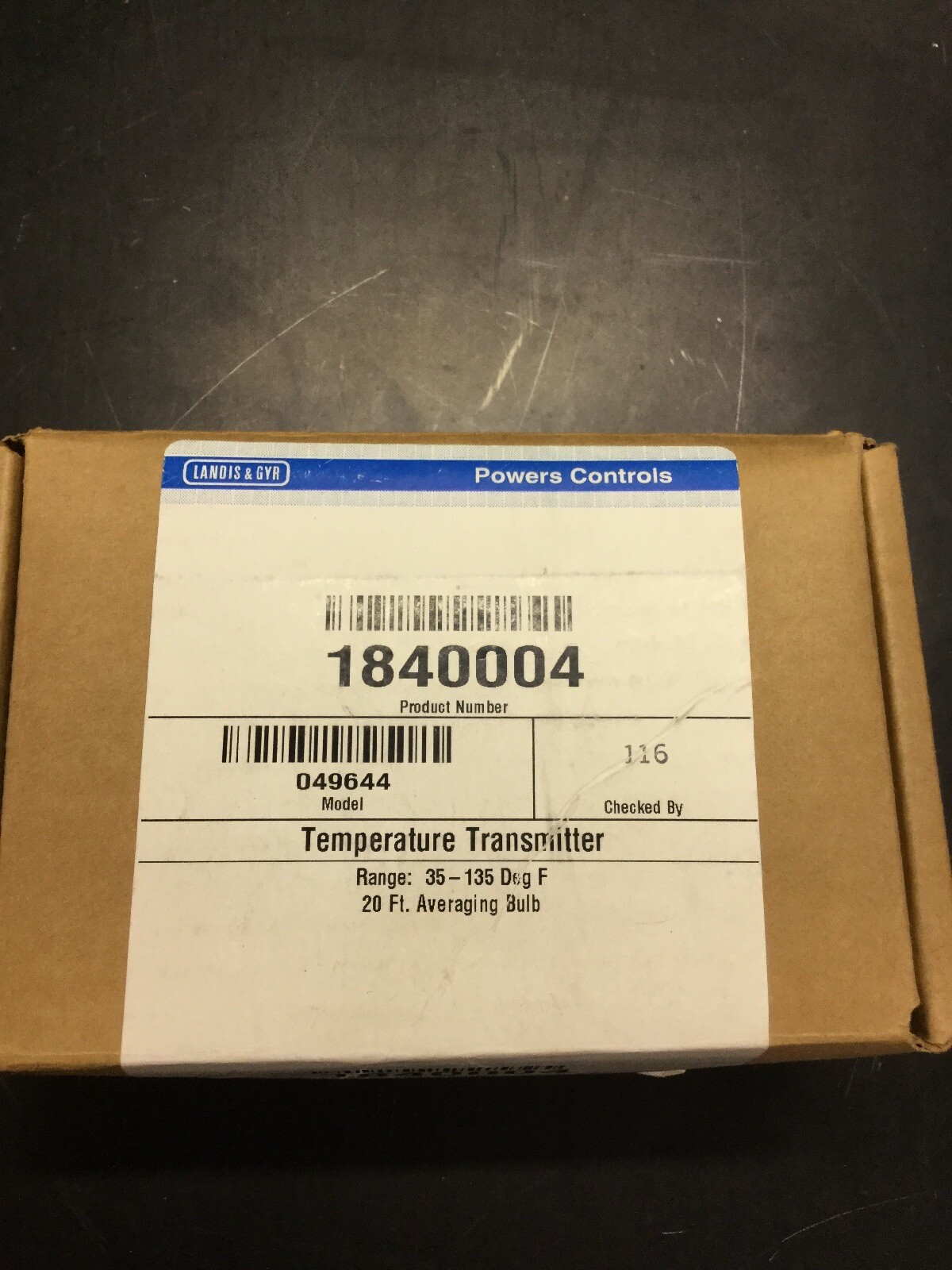NEW, POWERS, 1840004, TEMPERATURE TRANSMITTER, RANGE IS 0 - 100 F, (18J-1)