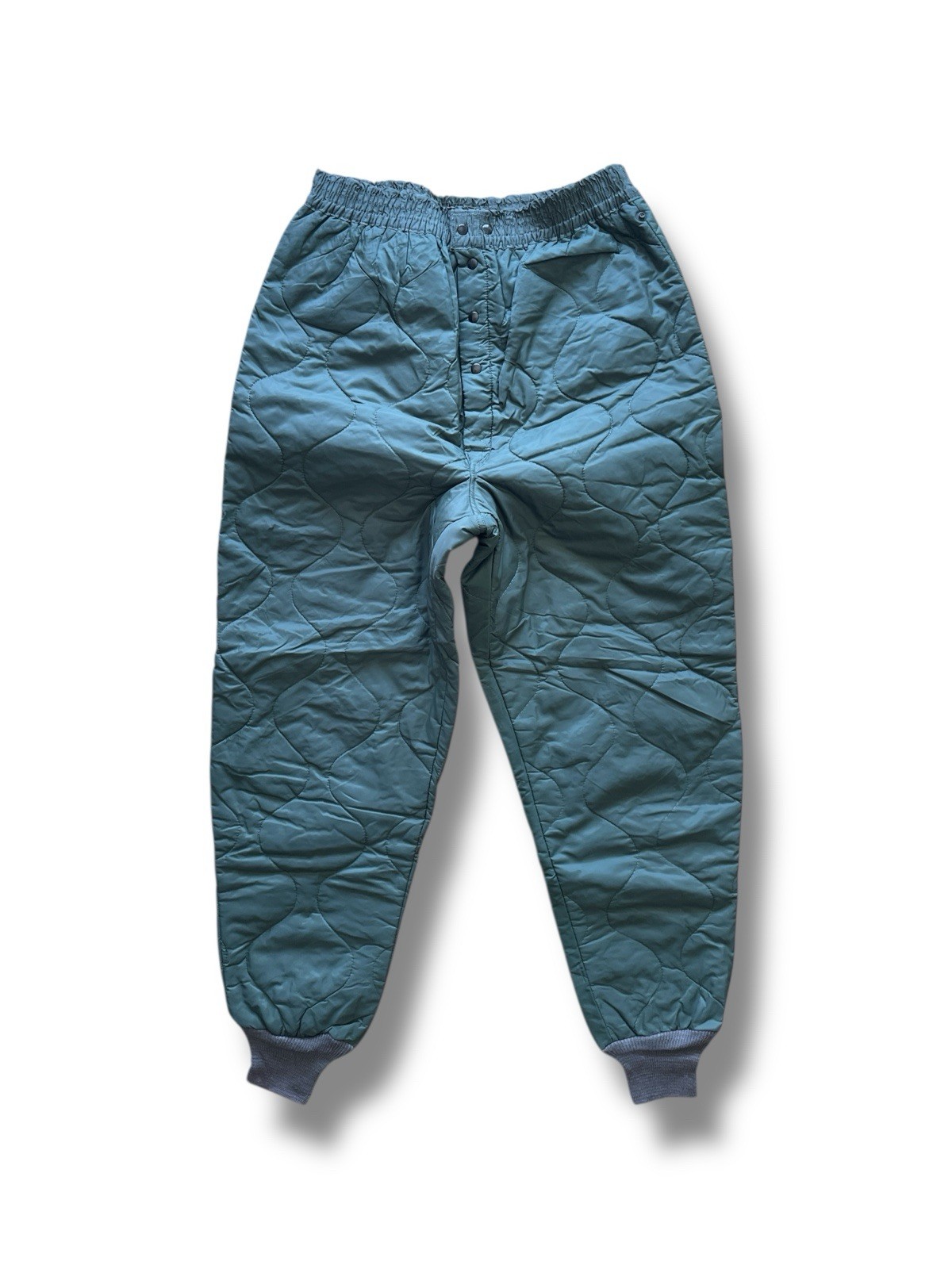 Vintage 80s Flyer’s Quilted Trouser Liner CWU-9/P Size Large Green