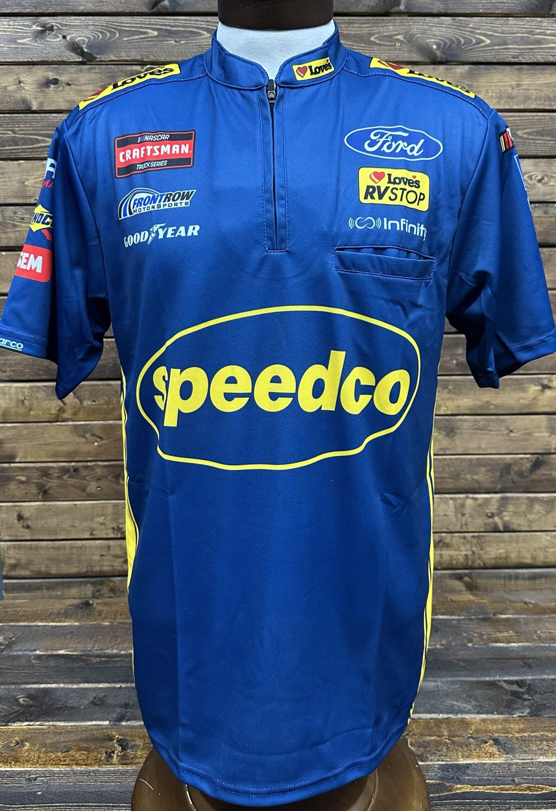 NASCAR #38 Layne Riggs Front Row Speedco Team Issued Crew Shirt New Size X-Large