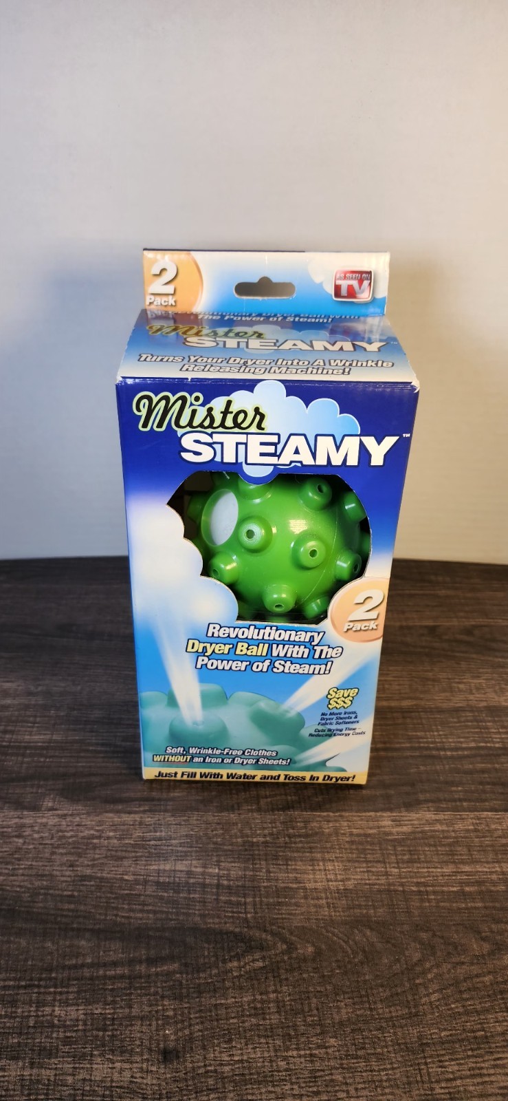 Brand New Mister Steamy As Seen on TV - Revolutionary Dryer Balls 2 Pack New