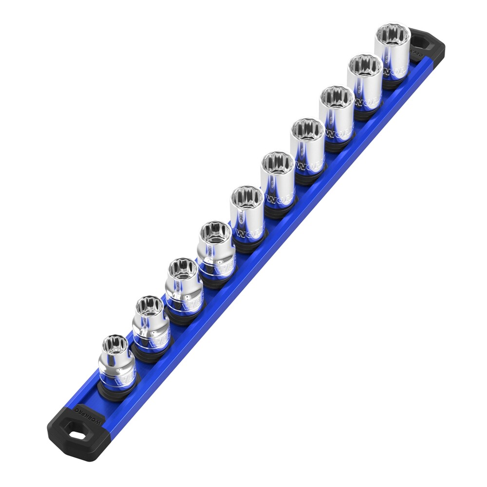 Magnetic Heavy Duty Socket Organizer 1/2 Drive Aluminum Alloy Socket Rail Holder