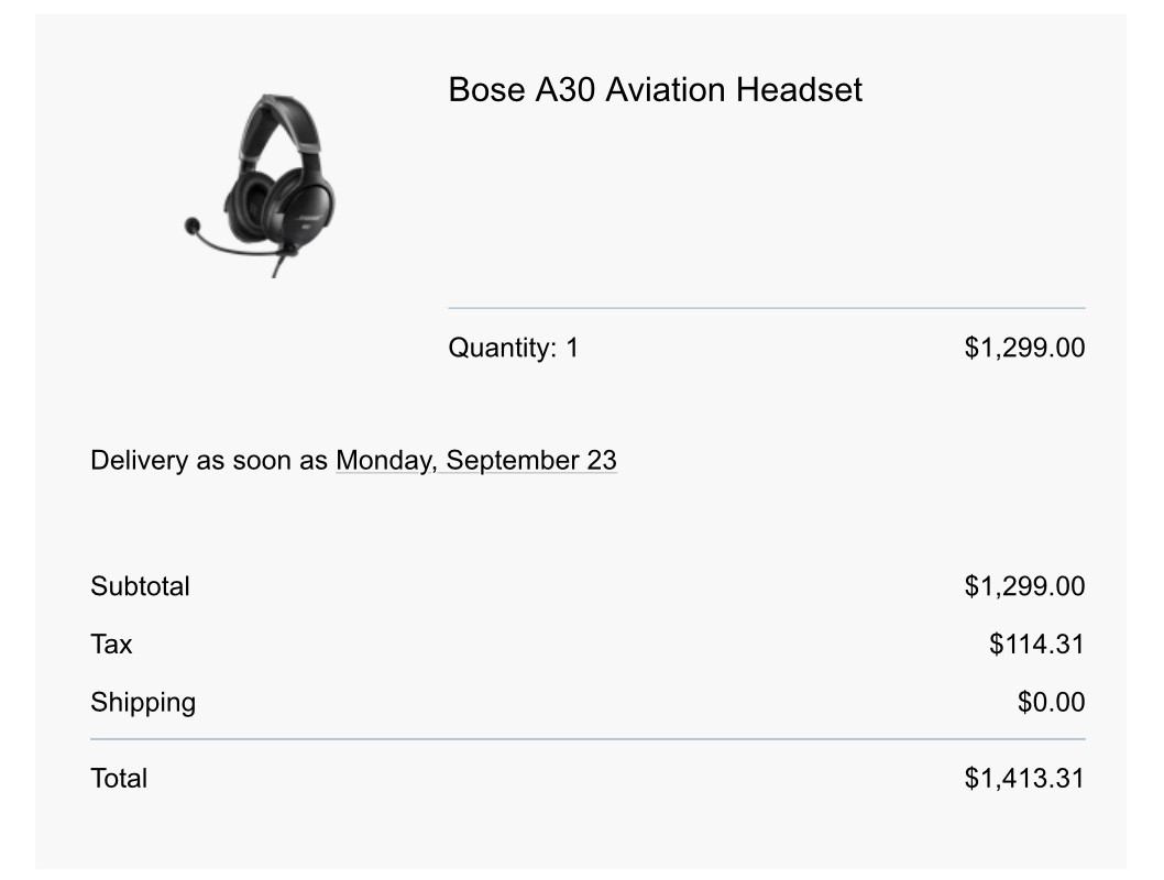 Bose A30 Aviation Headset -  Bluetooth - Dual GA Plug - Brand New