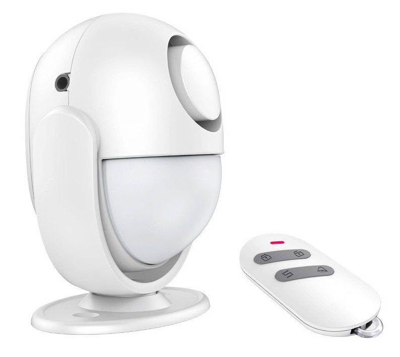 Portable Motion Sensor Alarm Entrance Alert Chime With 125dB Siren IR Remote