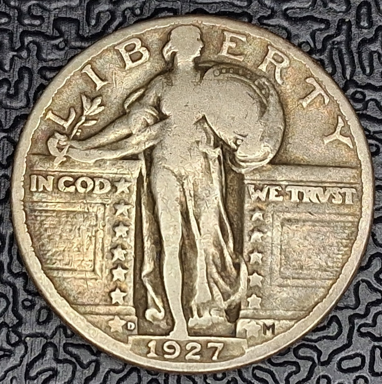 1927 D Denver Standing Liberty Quarter 25C *Beautifully Toned*