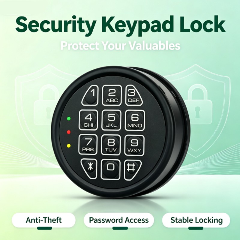 Gun Safe Lock，Digital Electronic Black Keypad Lock for Safes - Easy to Install