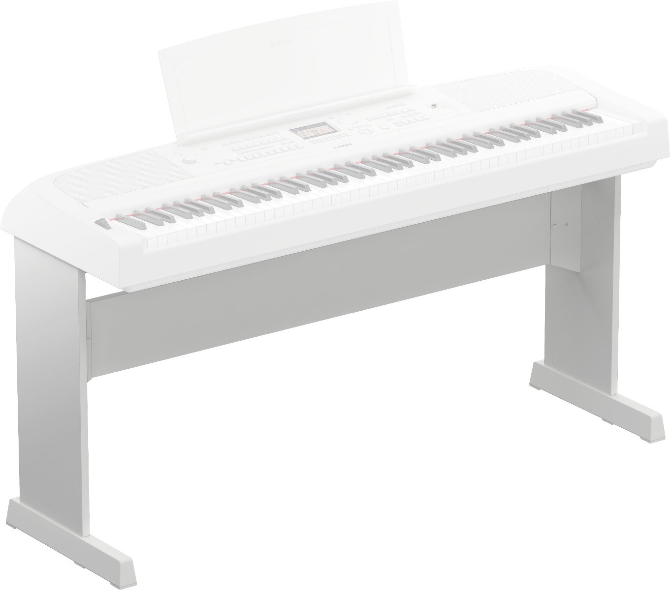 Yamaha L-300 Furniture-Style Piano Stand for DGX-670 - White
