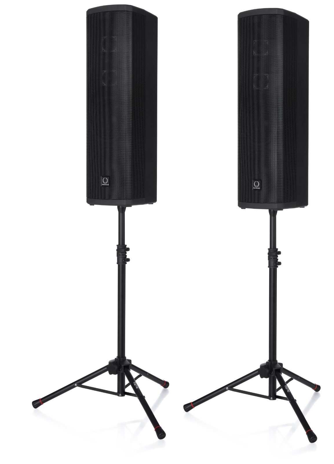 Gator Frameworks Lightweight and Compact Mini Tripod Speaker Stand Set with Bag