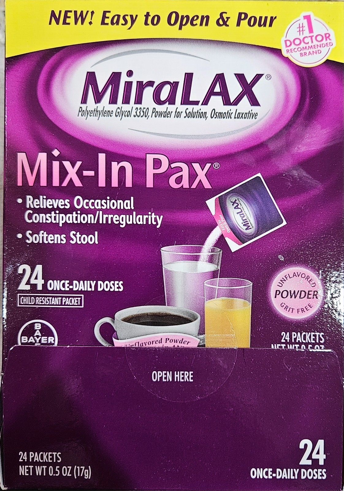 MiraLAX Laxative Powder - 24 Packet