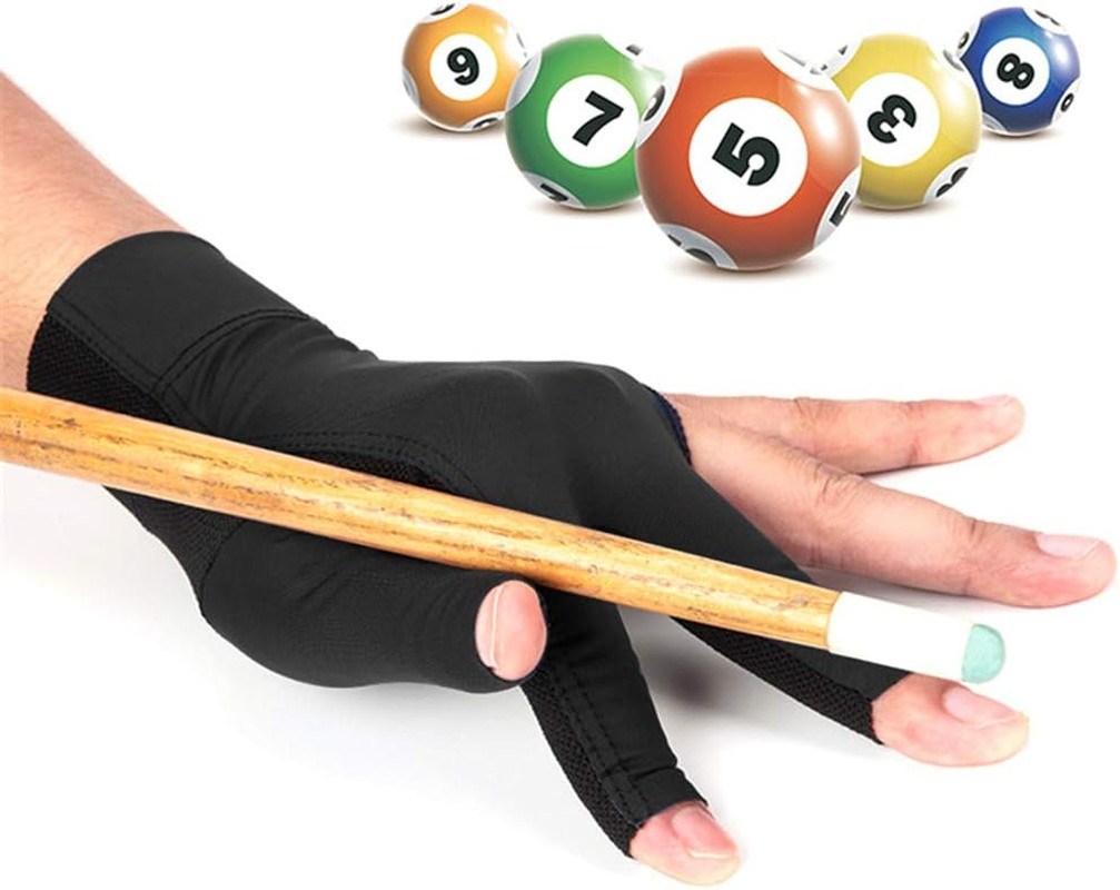 Quick-Dry Breathable Billiard Glove for Left Bridge Hand Professional 3 Fingers