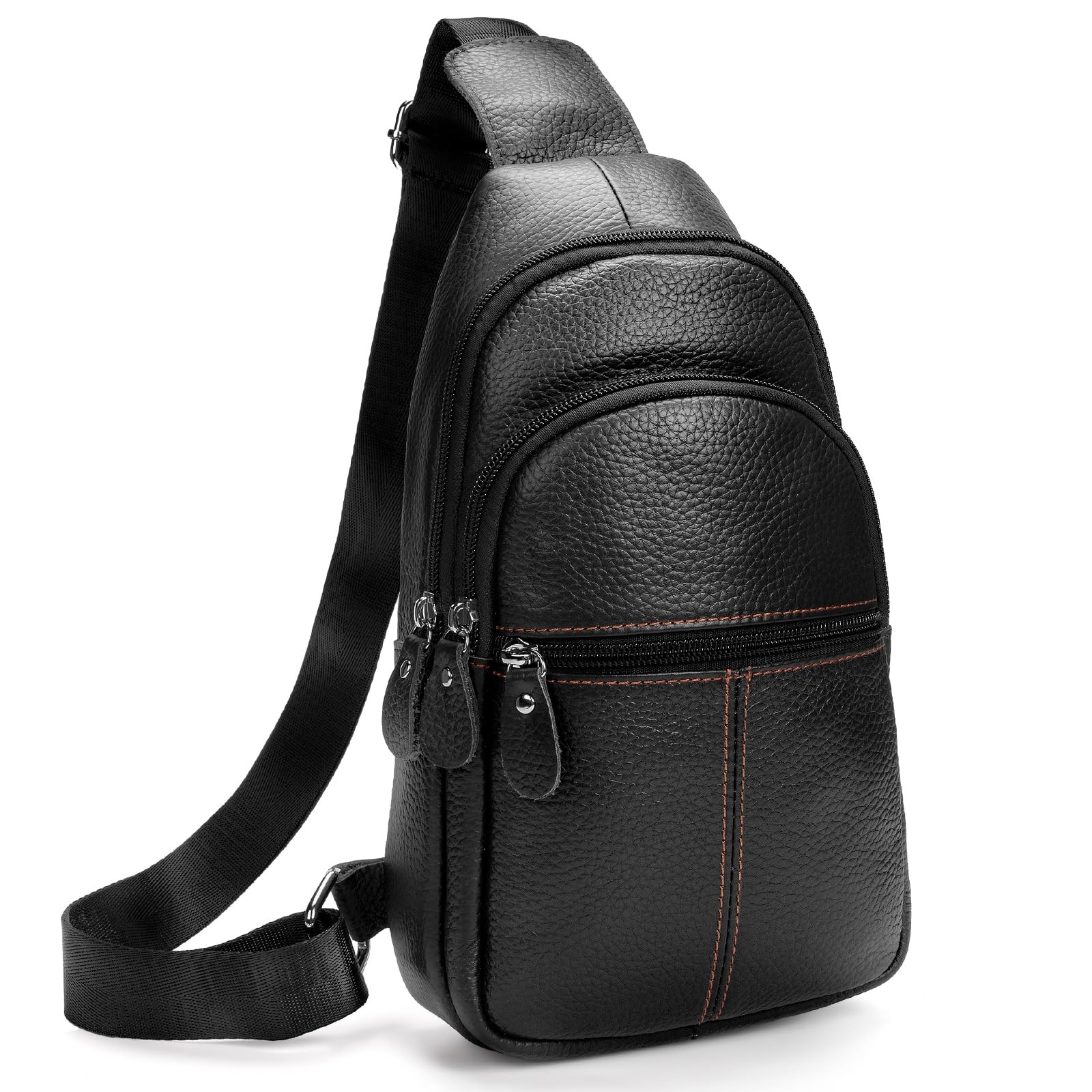 molshine Genuine Leather Sling Crossbody Bag,Fashion Chest,Casual Shoulder Ba...