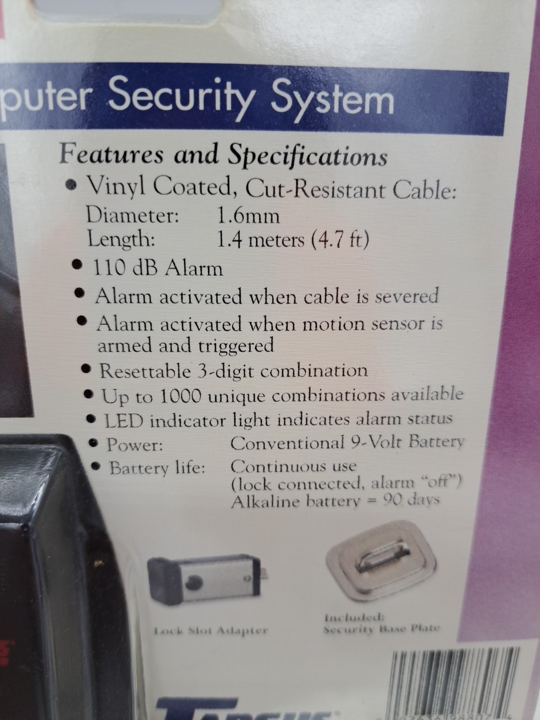 Targus DEFCON 1 Notebook Computer Security System Lock Part #PA400U NEW SEALED