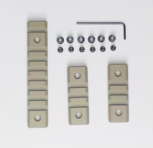 Aluminum Keymod Picatinny Weaver Rail 3-slot 5-slot 8-slot FDE