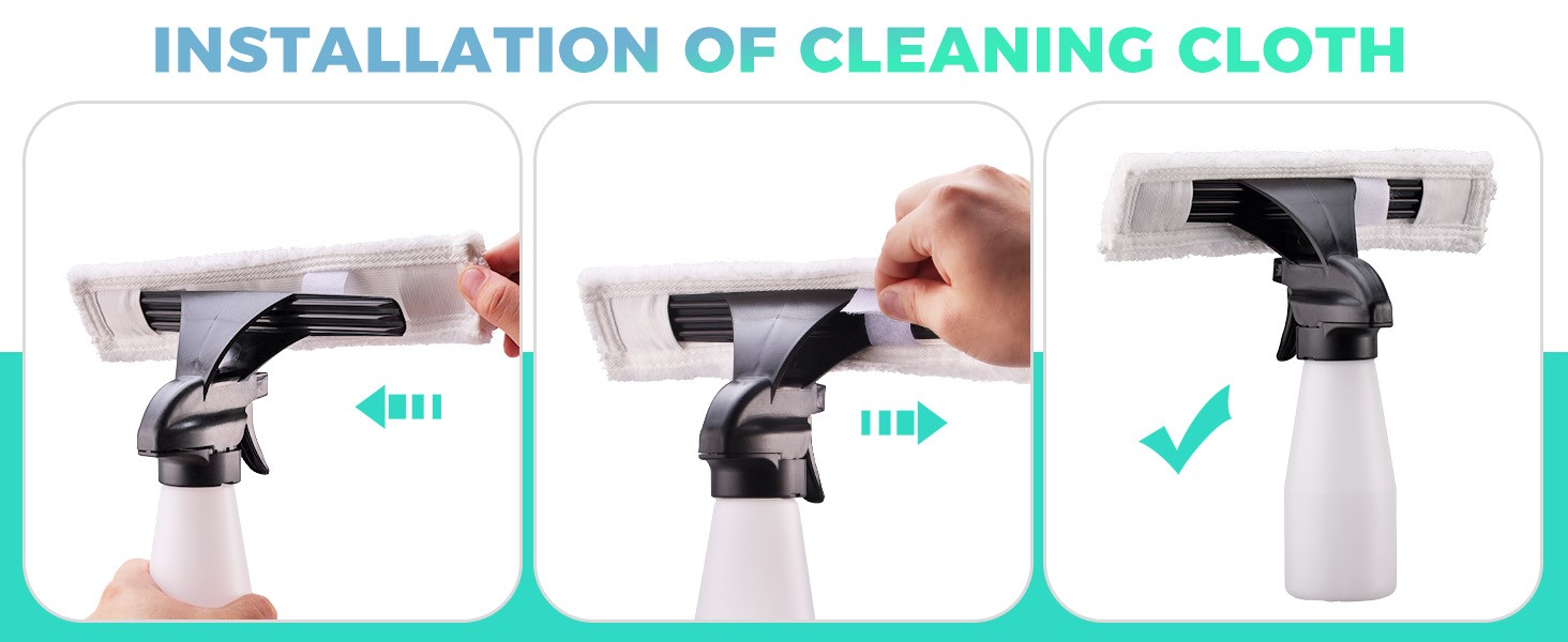 Electric Window Vacuum Squeegee 11", Vacuum Squeegee Cordless Cleaner Tool Set,