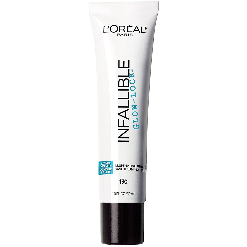 Set of 2 L'Oreal Paris Infallible Glow-Lock Illuminating Primer, 130, 1 fl oz