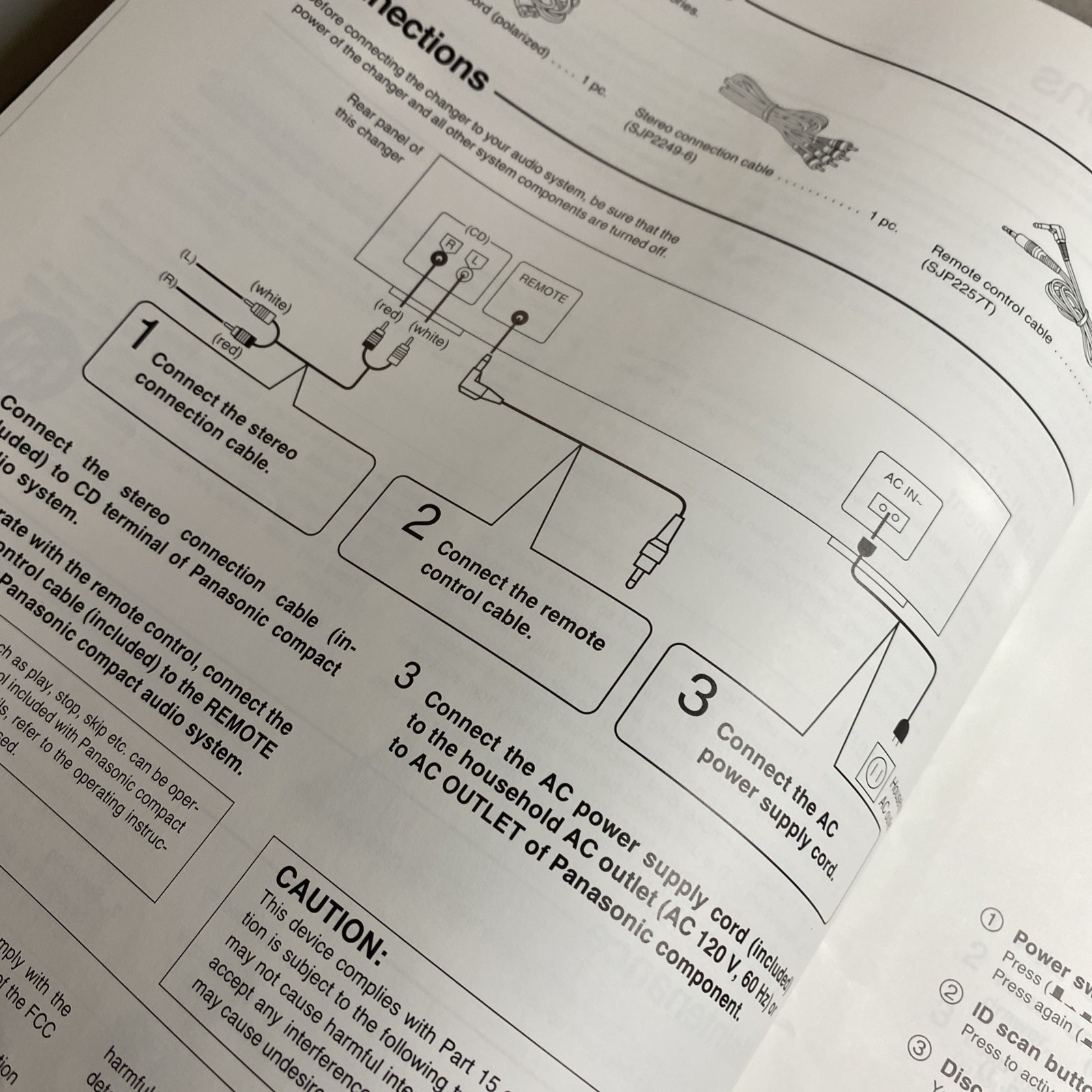 *Owners Manual Instructions Only* For Panasonic SL-PD347 Compact Disc Changer