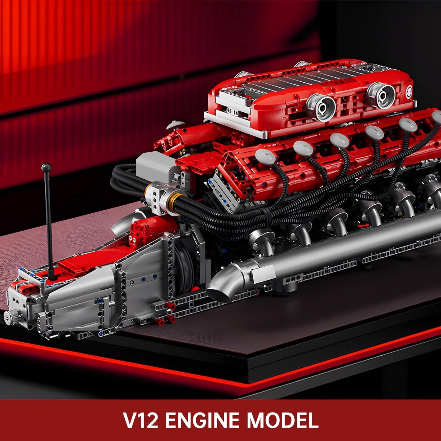 V12 Engine Building Sets, V8 Model Engine Kit for Adults, Engine Scale Model wit