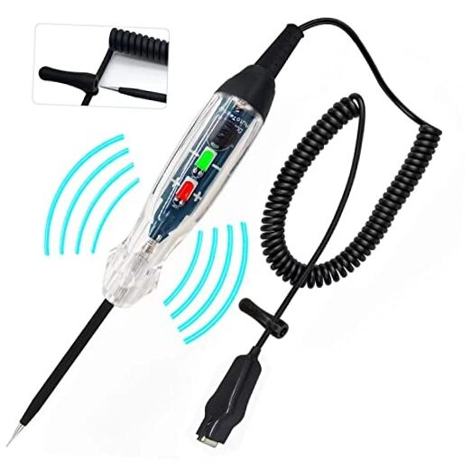 Automotive Buzzer Test Light, DC 6-24V Dual Color LED Bulb Auto Circuit