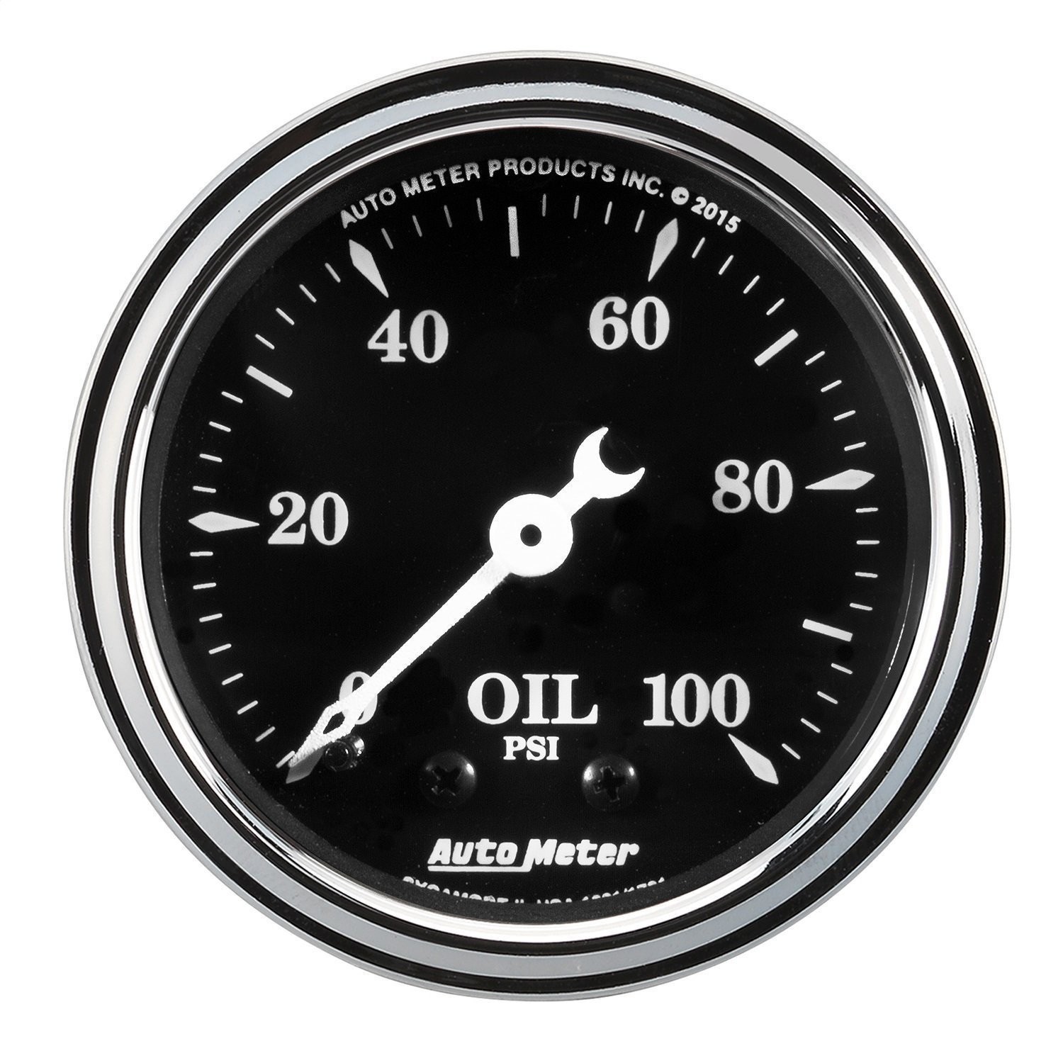 Auto Meter 1721 Gauge Oil Pressure (Old TYME Black Gauge, Oil Press, 2 1/16",...