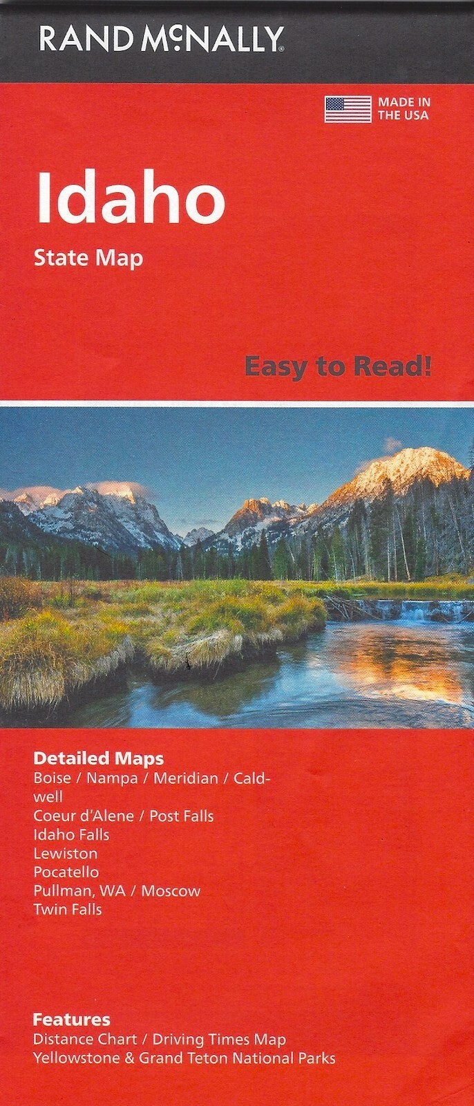 State Road Map of Idaho, Easy To Read!, by Rand McNally