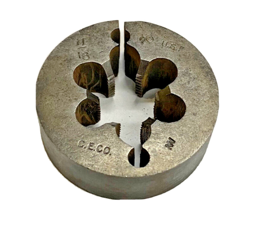 Used (USA) G.E CO. HSS Round Adjustable Die 11/16"-20 USF