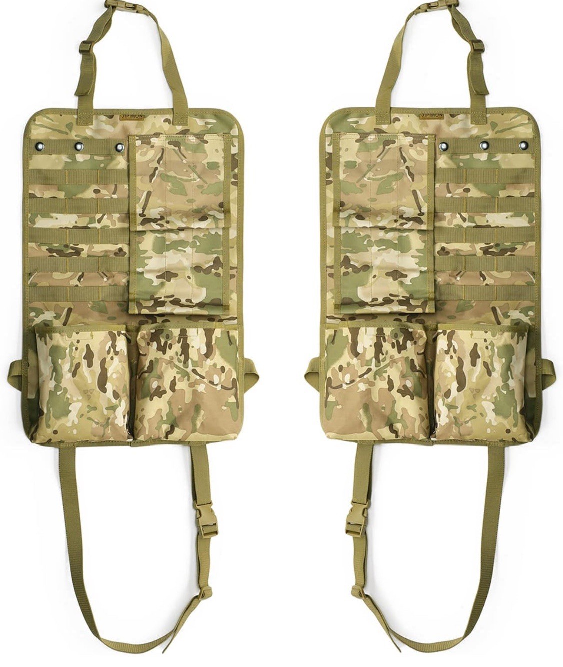 Rifle Holder for Truck, 2pcs Back Seat Gun Rack with Tactical Molle Camo