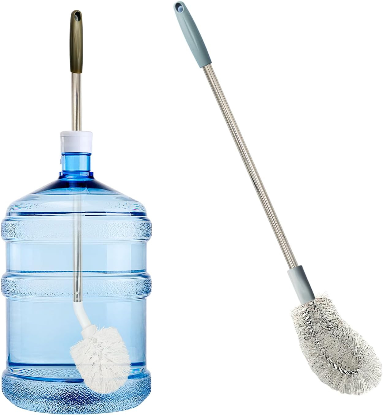 2-Pack Bucket Brush, Kettle Brush, Cleaning Extra Long Bottles, Gallon Jug Clean