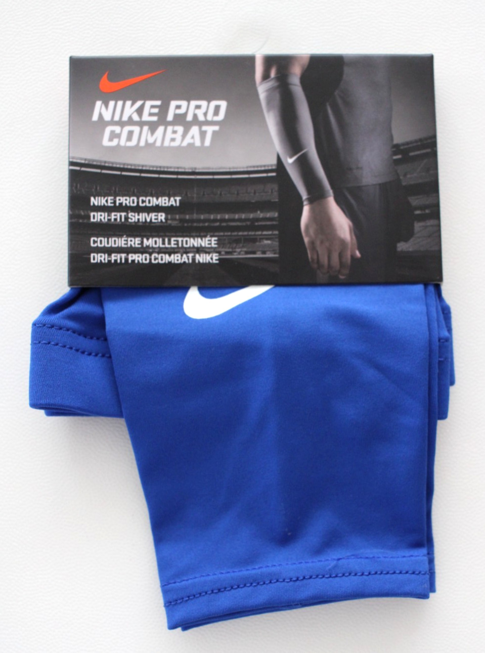 Nike Pro Combat Shivers Forearm Shivers Pair Men's OSFM Game Royal/White