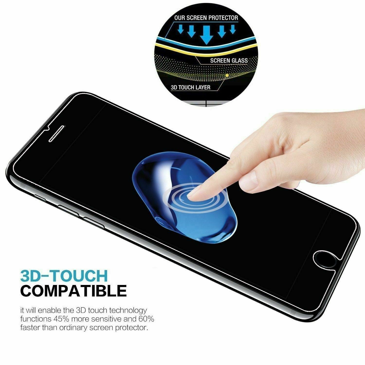 [3-Pack] For iPhone 12 11 Pro Max XR X XS Max Tempered GLASS Screen Protector