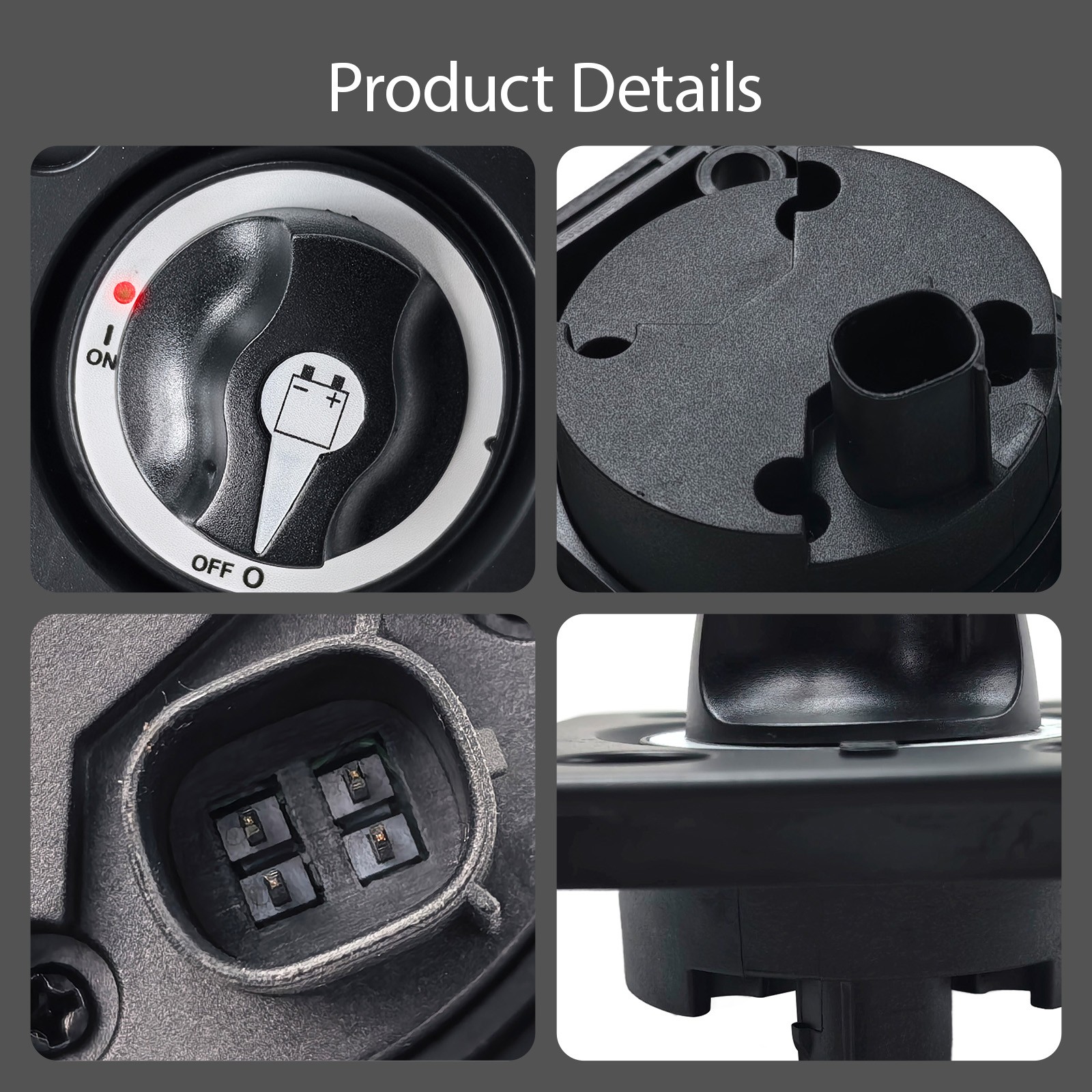 Cutoff Switch For Freightliner Cascadia Battery Disconnect Switch w/Red LED