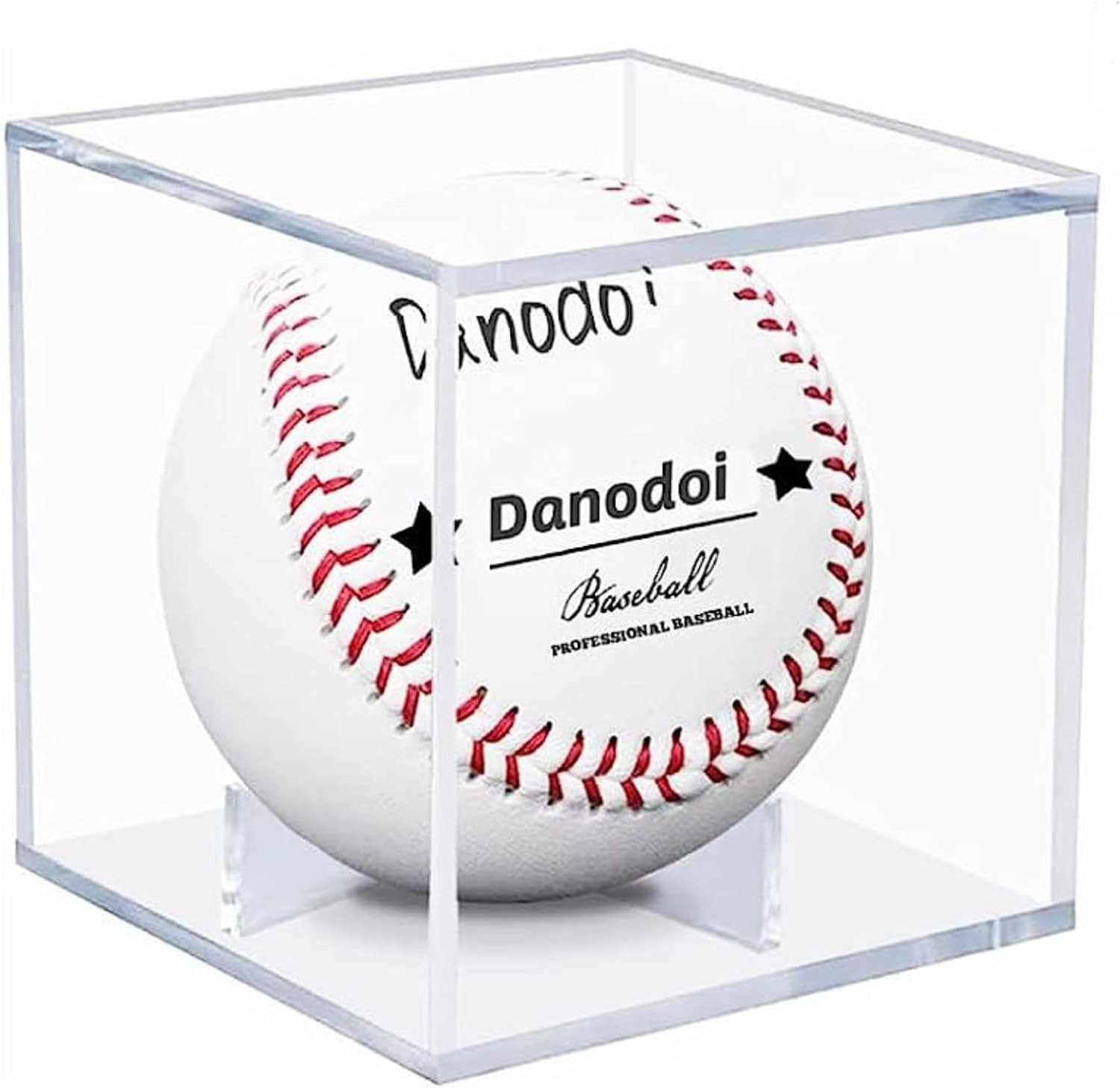 Baseball Display Case Uv Protected Acrylic Clear Baseball Holder Square Cube