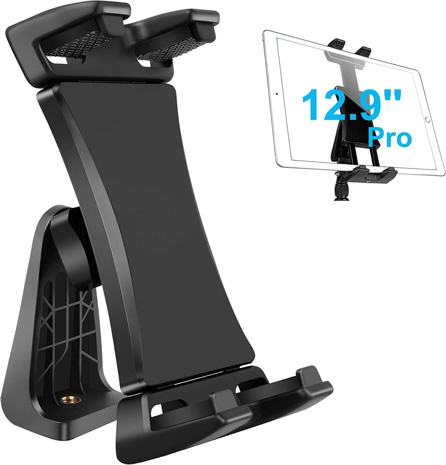 Ipad Tripod Mount Adapter 360 Degree Rotatable Universal Tablet Clamp Holder for