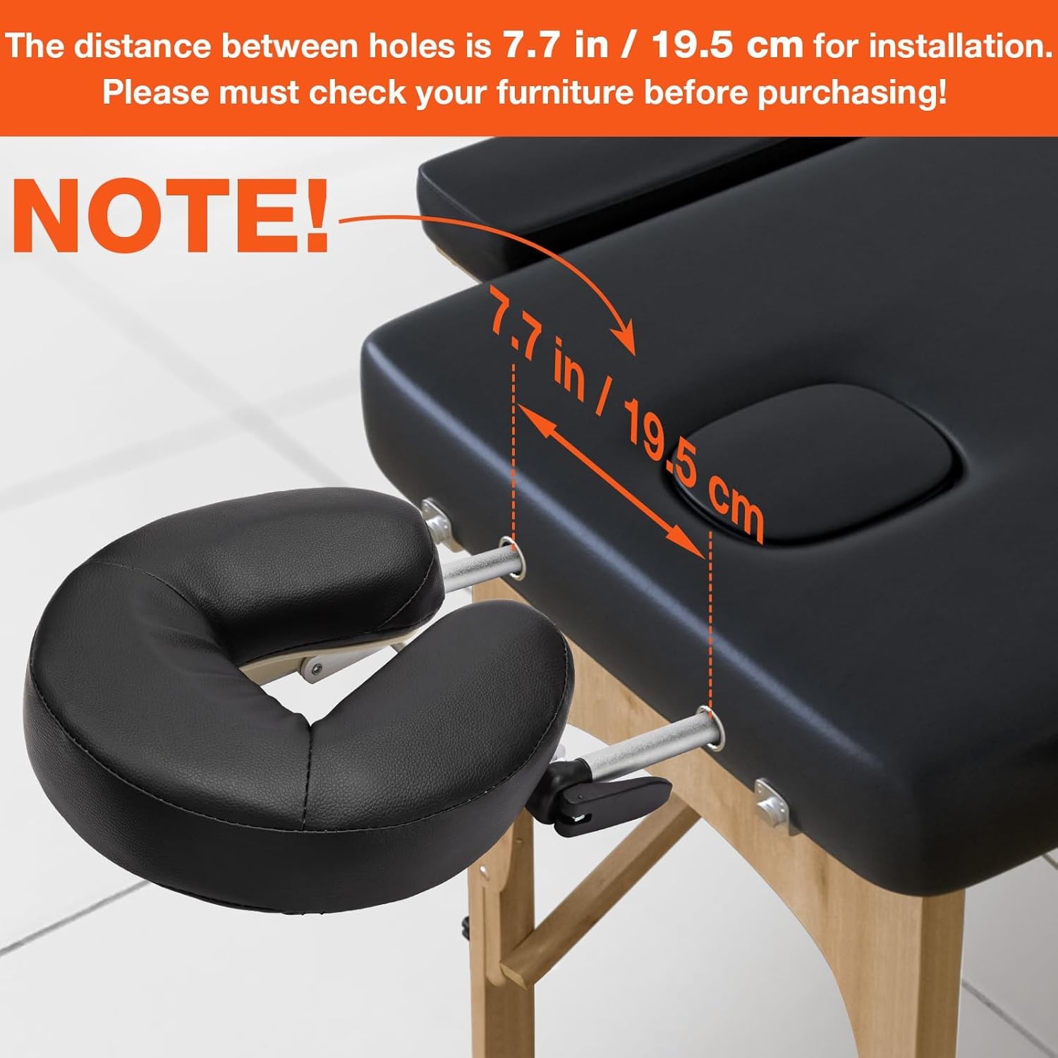Adjustable Massage Table Face Cradle & Pillow, SPA Massage Table/Bed/Chair He...