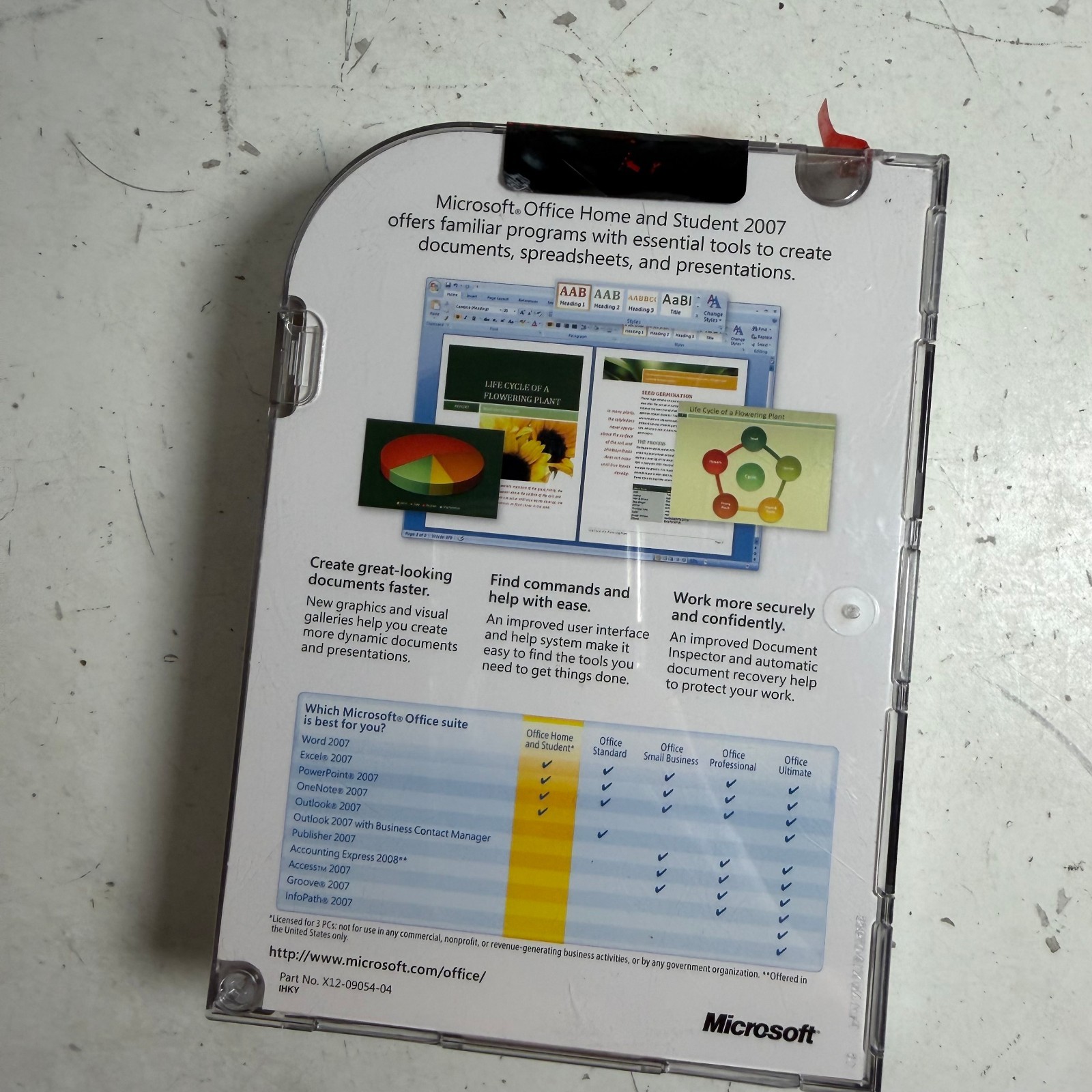 Microsoft Office Home & Student 2007 (DVD) Win32 Application Suite Software