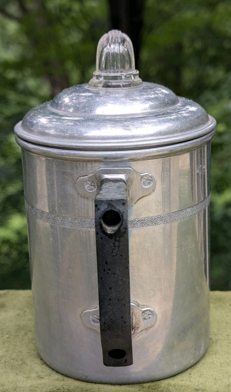 VINTAGE CRAFTMASTER PRODUCTS ALUMINUM COFFEE PERCOLATOR COMPLETE KITCHEN PROP