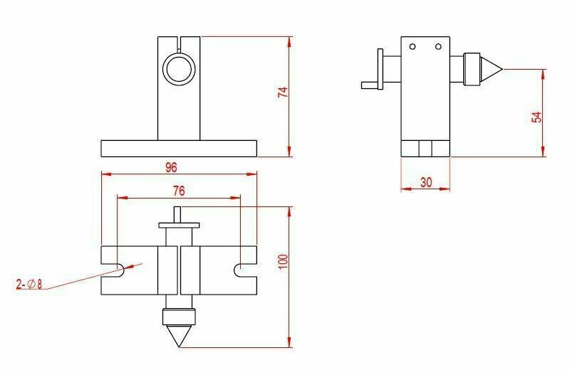 CNC engraving machine four-axis rotating shaft 65mm chuck with thimble tailstock