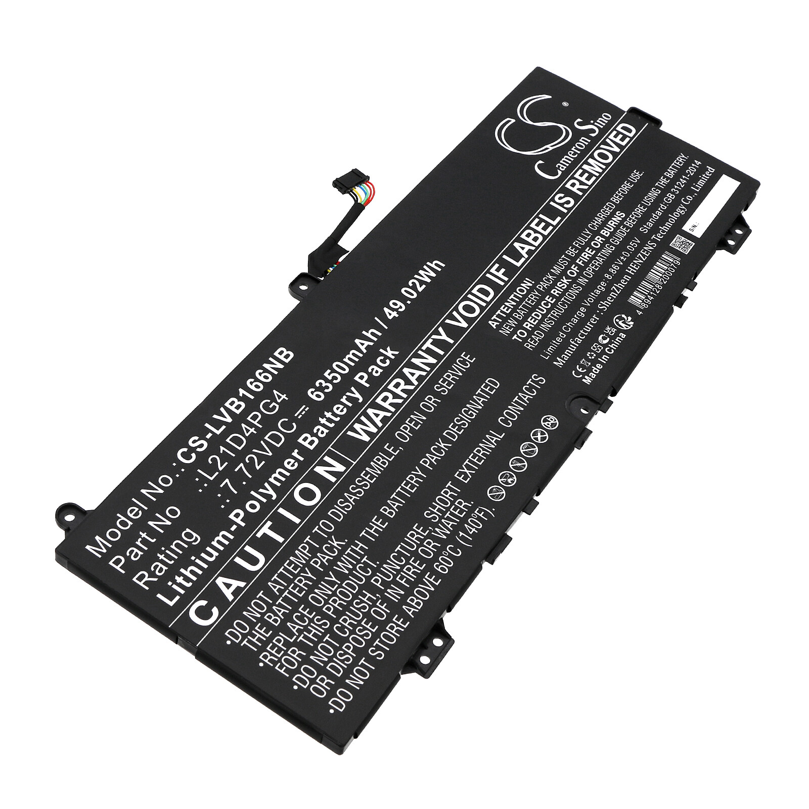 Battery for Lenovo ThinkBook 16 G6 IRL-21KH006HUA,P/N:L20C4PG4,L21D4PG4,L21M4PG4