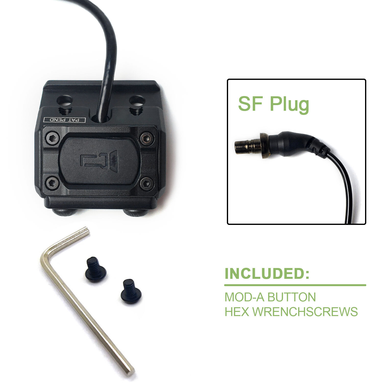 Mod Button Remote Switch For M300 M600 Light / Hunting Laser - For SF/Crane Plug