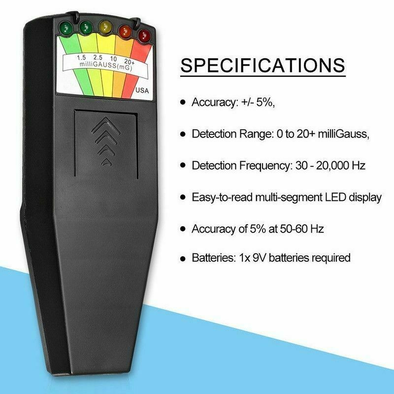 LED EMF Meter Magnetic Field Detector Ghost Hunting Tester Paranormal Equipment