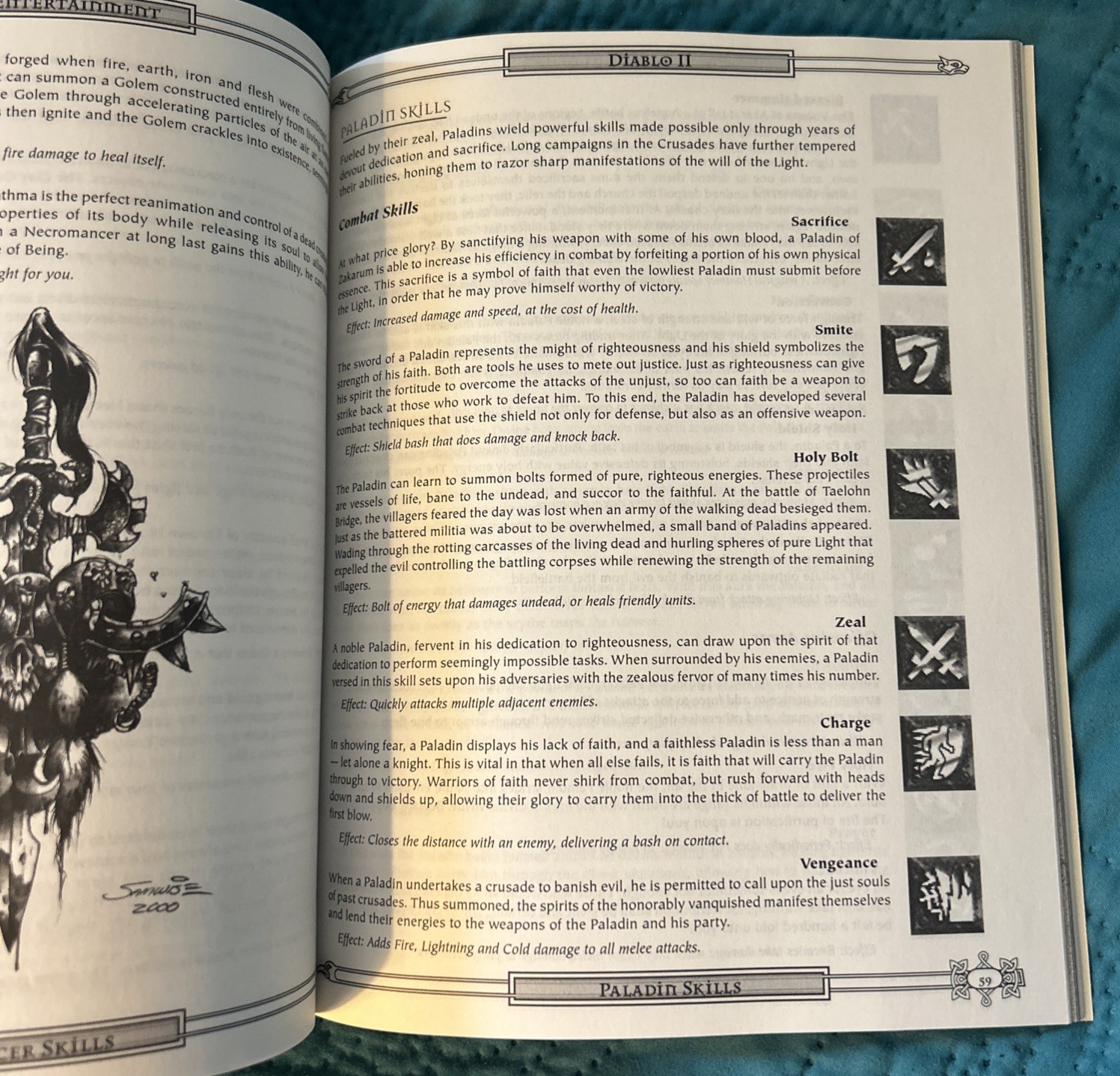 2000 Blizzard Diablo II PC Game Manual Instructions Book Only